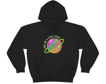 Give Me a Little Space Planet Sweat à capuche lourd unisexe | Alien Sweatshirt UFO Sweatshirt Space Sweatshirt Cadeau pour fan de l'espace