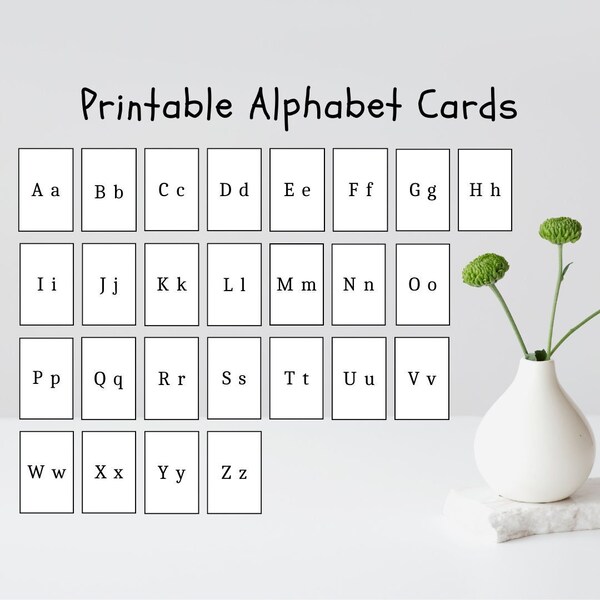 Educational Black and White Flash Cards Etsy