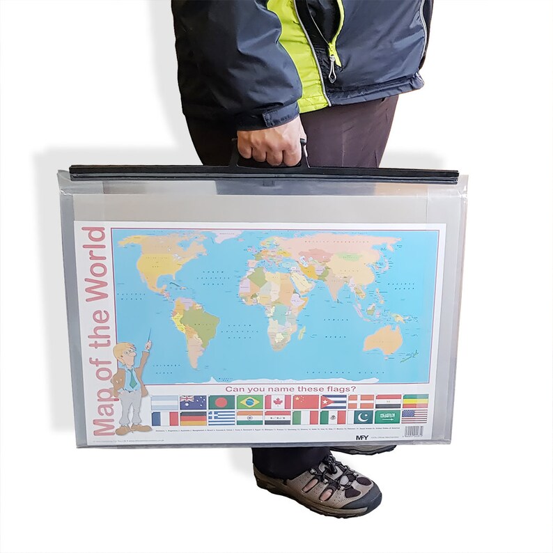 A1 A2 A3 A4 Clear Art Work Carry CASE Portfolio Art File Folder School Holdall A3 Art Folders