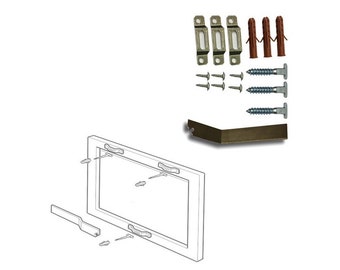 Anti-Theft Picture Frame Security Kit, Wood and Metal Frame Fittings