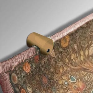 Quilt Hangers for Wall Gold Color Blanket Hanger Textile Display Hanging Kit Metal Sturdy Carpet Oriental Rug Hanger Hang Fabric Textile