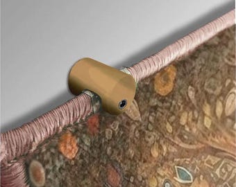 Quilt Hangers for Wall Gold Color Blanket Hanger Textile Display Hanging Kit Metal Sturdy Carpet Oriental Rug Hanger Hang Fabric Textile