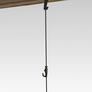 Moulding Hook and Steel Cord to Hang Pictures & Paintings Gallery Hanging on Traditional Victorian Picture Rail Hooks Black Picture Hooks UK
