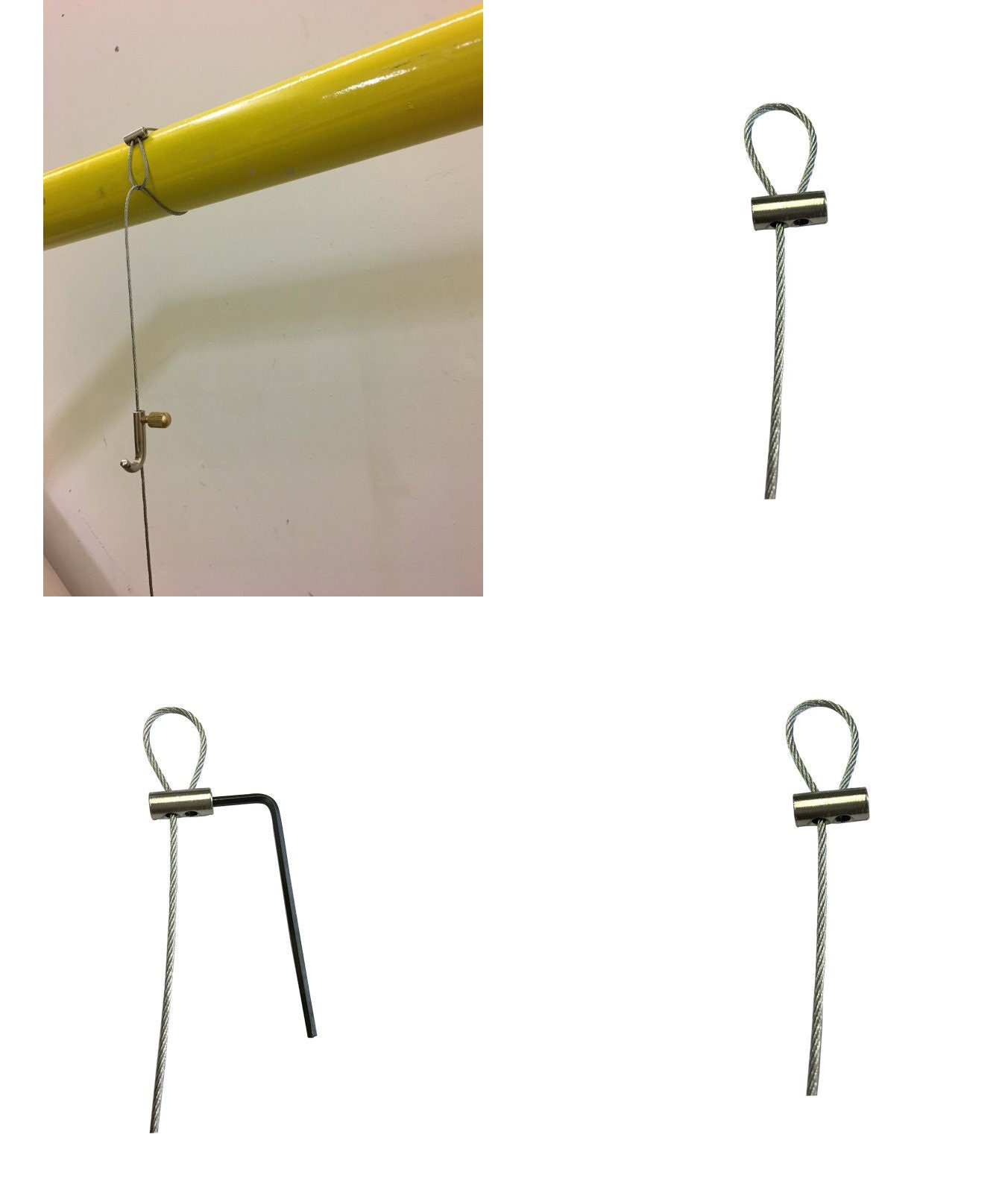 Wire Rope Steel Loop 1.5 MM, Heavy Duty Screw Steel Rope Loop Ideal for ...