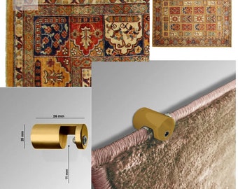 cintres de couette pour murs pince de suspension de tapisserie en métal tapis tapis oriental tapisserie tenture murale affichage accrocher tissu textile - 1 support