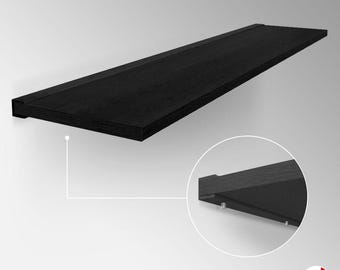 Estante flotante negro: tablero MFC moderno con soporte