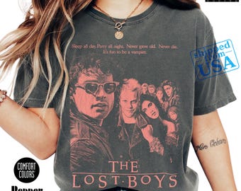 Vintage The Lost Boys Comfort Colors® Shirt, Retro 80s Vampire Movie Sweatshirt, Oversized Gothic Tee, Halloween Graphic T Shirt