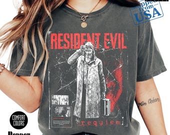 Resident Evil Requiem Victor Gideon Comfort Colors® Shirt, Vintage Distressed Leon Kennedy Fan Tee, Gift For Women and Man Unisex T-Shirt