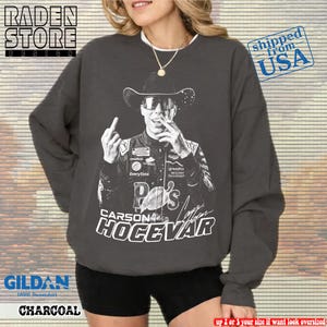 Funny Carson Hocevar Cowboy Graphic Tee, Unisex Sweatshirt, Comfort Colors Unisex Shirt image 11