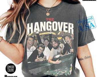 Vintage Hangover Playing Poker Comfort Colors® Shirt, Lustig Hangover Film Rundhals-Sweatshirt, T-Shirt für Freund