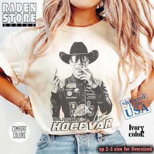 Funny Carson Hocevar Cowboy Graphic Tee, Unisex Sweatshirt, Comfort Colors Unisex Shirt image 2