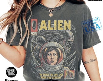 Comfort Colors® Vintage Alien Movie 1979 Comic T-shirt
