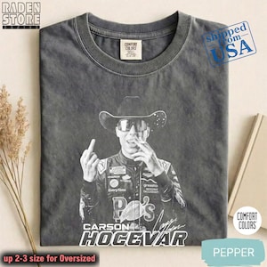 Funny Carson Hocevar Cowboy Graphic Tee, Unisex Sweatshirt, Comfort Colors Unisex Shirt image 3