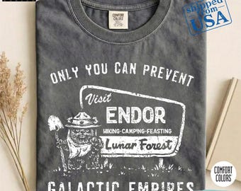 Comfort Colors® Ewok Star Wars Shirt, Ewok Endor National Park Protect Our Forest Shirt, Vintage Star Wars Forest Camp Shirt, Disney Shirts