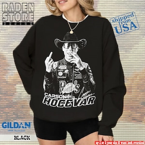 Funny Carson Hocevar Cowboy Graphic Tee, Unisex Sweatshirt, Comfort Colors Unisex Shirt image 12