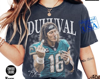 Vintage Trevor Lawrence Shirt, Duval Football Graphic Tee, Bootleg Funny Sports Apparel, QB 16 Retro Game Day, Fan Gift Sweatshirt