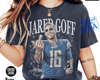 Vintage Jared Goff Shirt, Football Graphic Tee, Bootleg Funny Sports Apparel, Detroit QB Retro Game Day, Fan Gift Sweatshirt