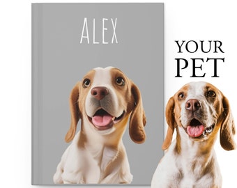 PIXAR Style Pet Themed Matte Hardcover Journal