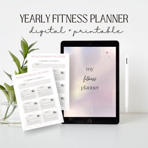 Digital Fitness Planner, Workout Planner, Fitness Journal, GoodNotes Planner, PDF, Printable Fitness Planner
