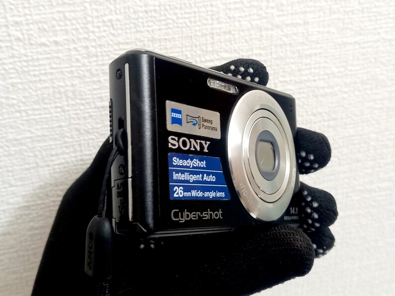TESTED Sony Cybershot DSCW530 14.1MP Digital Camera Black Charger Etsy