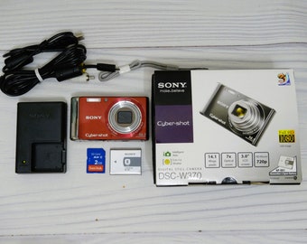 ¡NUEVO! Cámara digital Sony Cyber-Shot DSC-W370 de 14,1 MP - Roja - Caja completa