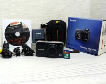Canon PowerShot SX210 IS 14.1MP Compact Digital Camera - Complete set -TESTED
