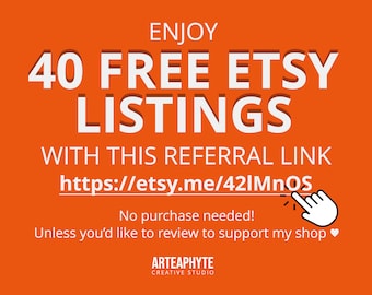 40 FREE LISTINGS for your NEW Etsy Shop Promotion