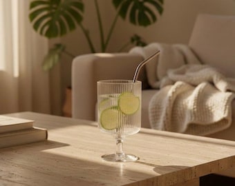 Luxury drinking glasses, set of 2 or 4, gift idea, for iced coffee, matcha, lemonade, milkshakes, smoothies, juice, and cocktails. Dishwasher safe.