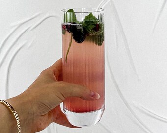 Riffle Glass 6ER NUDE BIG TOP, Gift, Drinking Glass for Iced Coffee, Matcha, Lemonade, Milkshake, Smoothie, Juice, Cocktail Dishwasher Safe