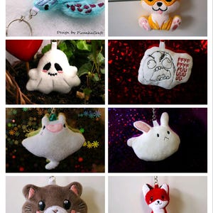 Keychain bag pendant handmade fox