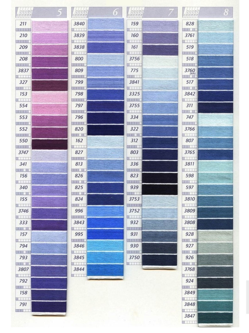Choose Your Own Colors! Yarn CXC Embroidery Thread, Color Numbers Like ...