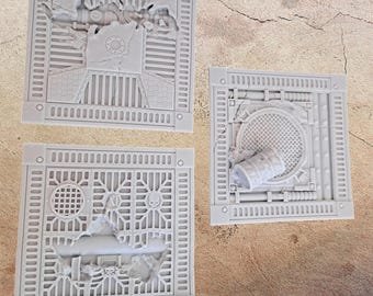 Scenic floor grills.