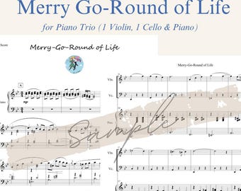 Merry Go Round of Life – na trio fortepianowe (1 skrzypce, 1 wiolonczela i fortepian)