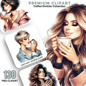 Kaffeetrinker Clipart | Kaffeeliebhaber | Kaffee Thema Clipart| Clipart PNG | ClipArt | Kaffee PNG | Kaffee Clipart
