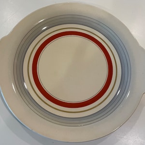Signed Clarice Cliff Newport Pottery Hand Painted Banded Plate
