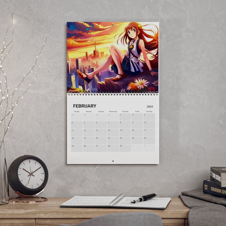 Anime Calender 2024 Anime Calender Printable Custom Manga Etsy
