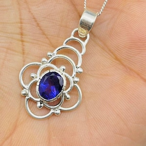 Beautiful Amethyst Pendant Silver Pendant Gemstone Pendant 925 Sterling Silver Pendant Handmade Pendant Lovely Pendant Gift Ideas