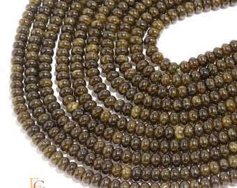 AAA+ Stunning Green Moldavite Quartz Smooth Rondelle Beads, Natual High Quality Quartz Beads, 8 MM Beads For Handmade Jewelry 15 Inch Strand