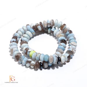 AAA+ Natural Boulder Opal & Hematite Beaded Bracelet, Smooth Opal Stretch Bracelet, Handmade Gemstone Bracelet, Unisex Bracelet, Gift