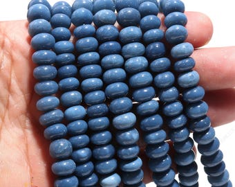 AAA+ Natural Opal Smooth Beads, 9-10 MM, 16 Inch, Pigeon Rondelle Opal Gemstone Beads, Beautiful Oregon Blue Opal Beads For Handmade Jewelry