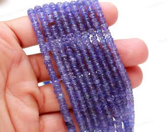 Tansanit facettierte Rondell Perlen, 3,5 mm-5 mm Tansanit facettierte Perlen, natürliche Tansanit Rondell Perlen, AAA + Qualität Tansanit Perlen Strang