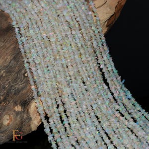 AAA+ Natural Ethiopian Opal Chips Gemstone Beads, Geniune Bright Flashy Raw Uncut Opal Beads, 3 MM, 34&quot; Strand For Handmade Jewelry Making
