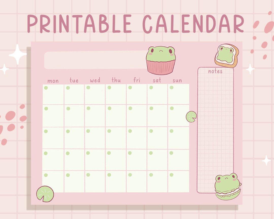 Cute Printable Calendar