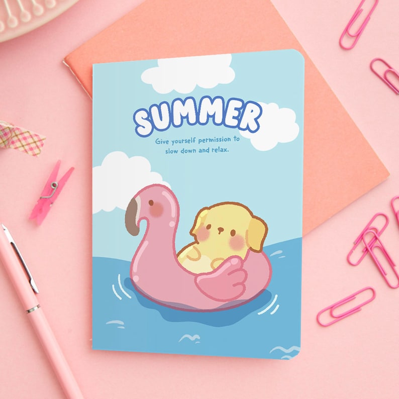 Kawaii Dog Notebook A5 Notebook Cute A5 Notebook Cute Kawaii A5 Notebook Labrador Notebook Cute Lined Notebook Kawaii Pet Lover Gift Dog afbeelding 1