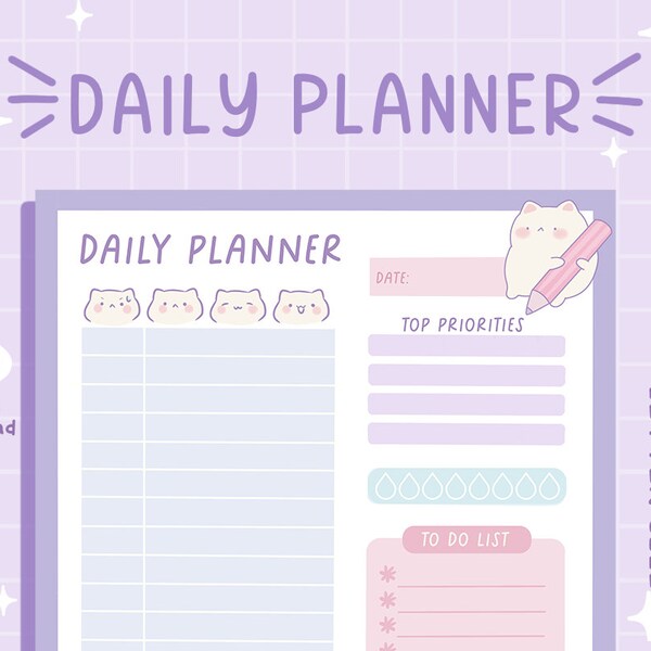 Printable Daily Planner - Etsy