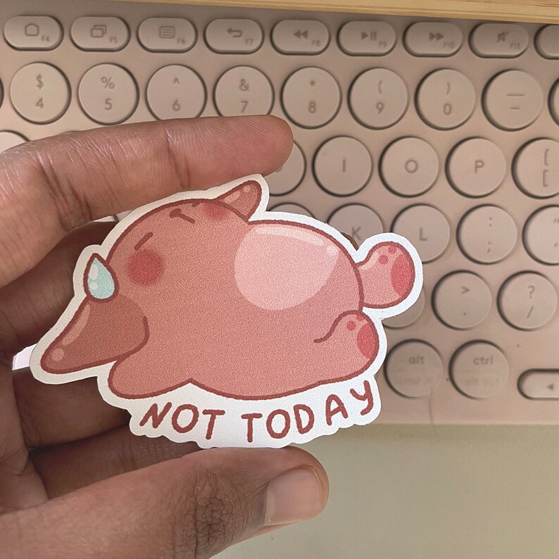 Lazy Sticker Lazy Dog Sticker Sleepy Sticker Work From Home Sticker Tired of Working Sticker Kawaii Lazy Sticker Sleepy Dog Funny Sticker image 2