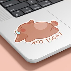 Lazy Sticker Lazy Dog Sticker Sleepy Sticker Work From Home Sticker Tired of Working Sticker Kawaii Lazy Sticker Sleepy Dog Funny Sticker image 3