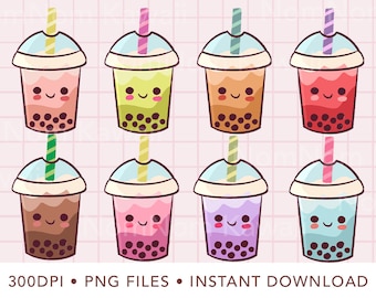 Bubble Tea PNG Boba Tea Clipart Kawaii Drink Kawaii Food Clipart Kawaii Food Art Cute Bubble Tea clip art Boba Tea Cliparts Boba Drinks PNG