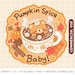 Pumpkin Spice PNG | Cute Fall Bear PNG | Pumpkin Spice Latte PNG | Cozy Autumn Sticker | Kawaii Coffee Sticker | Fall | Digital Download image 1