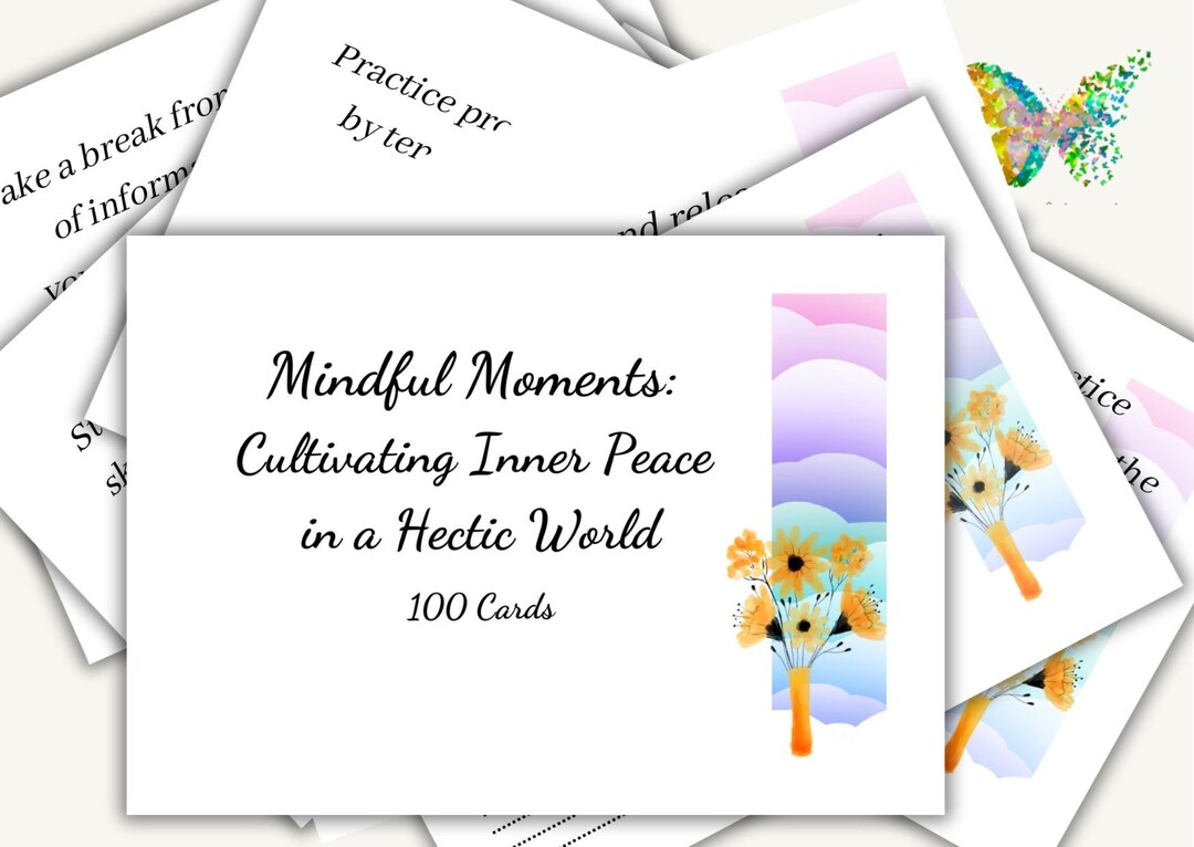 Mindfulness Cards, Instant Download, PNG,PDF, Self Reflection, Self ...